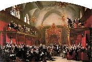 George Hayter The Trial of Queen Caroline in the House of Lords 1820 Spain oil painting artist
